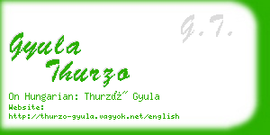 gyula thurzo business card